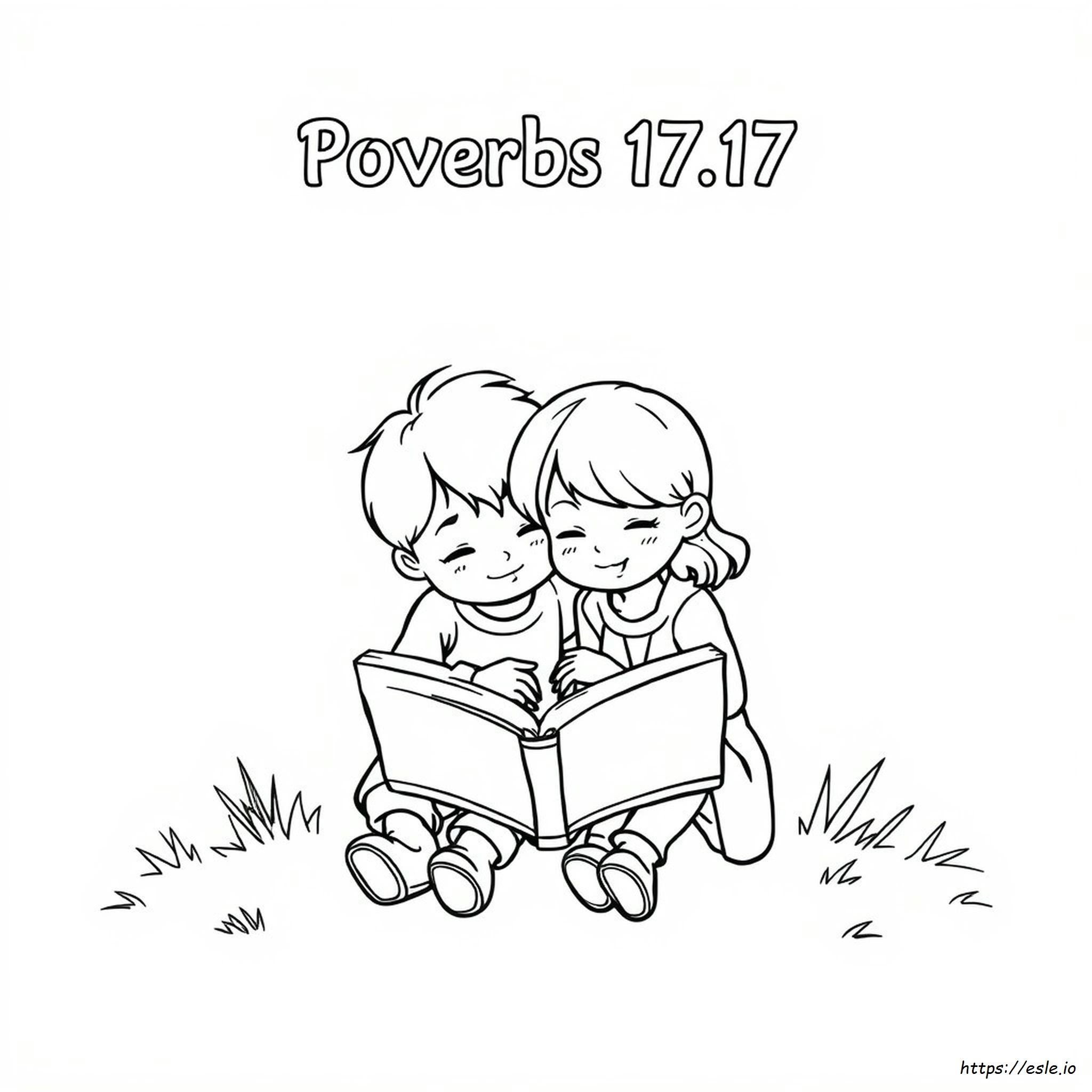 Provérbios 17:17 Para Colorir