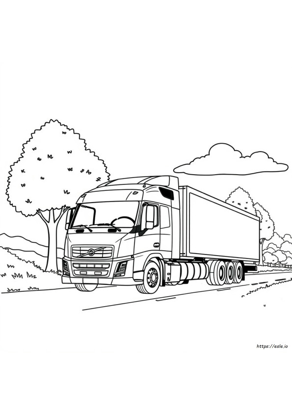 Volvo Truck Coloring Pages