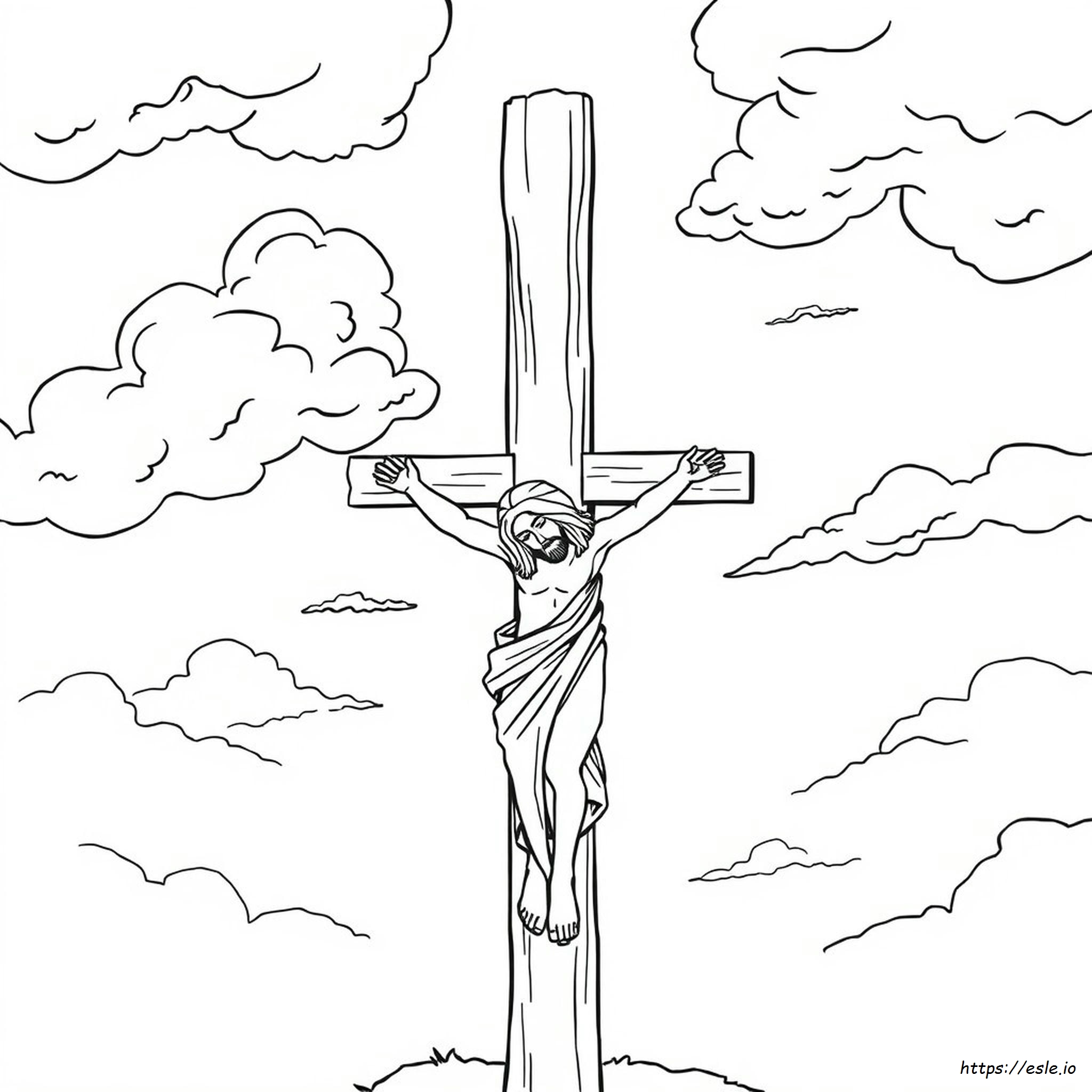 Yesus Wafat Di Salib Gambar Mewarnai