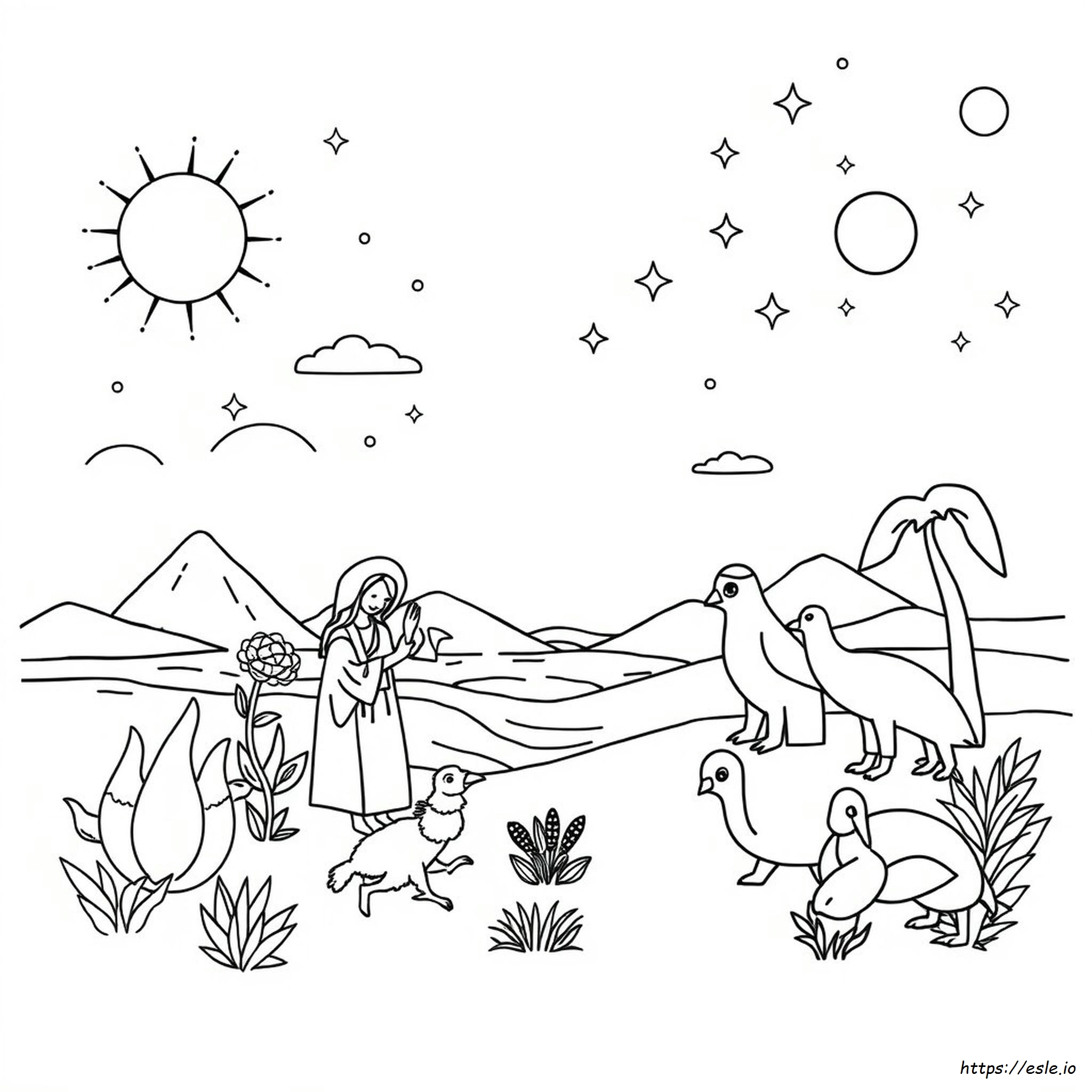 Seven Days Of Creation Coloring Pages