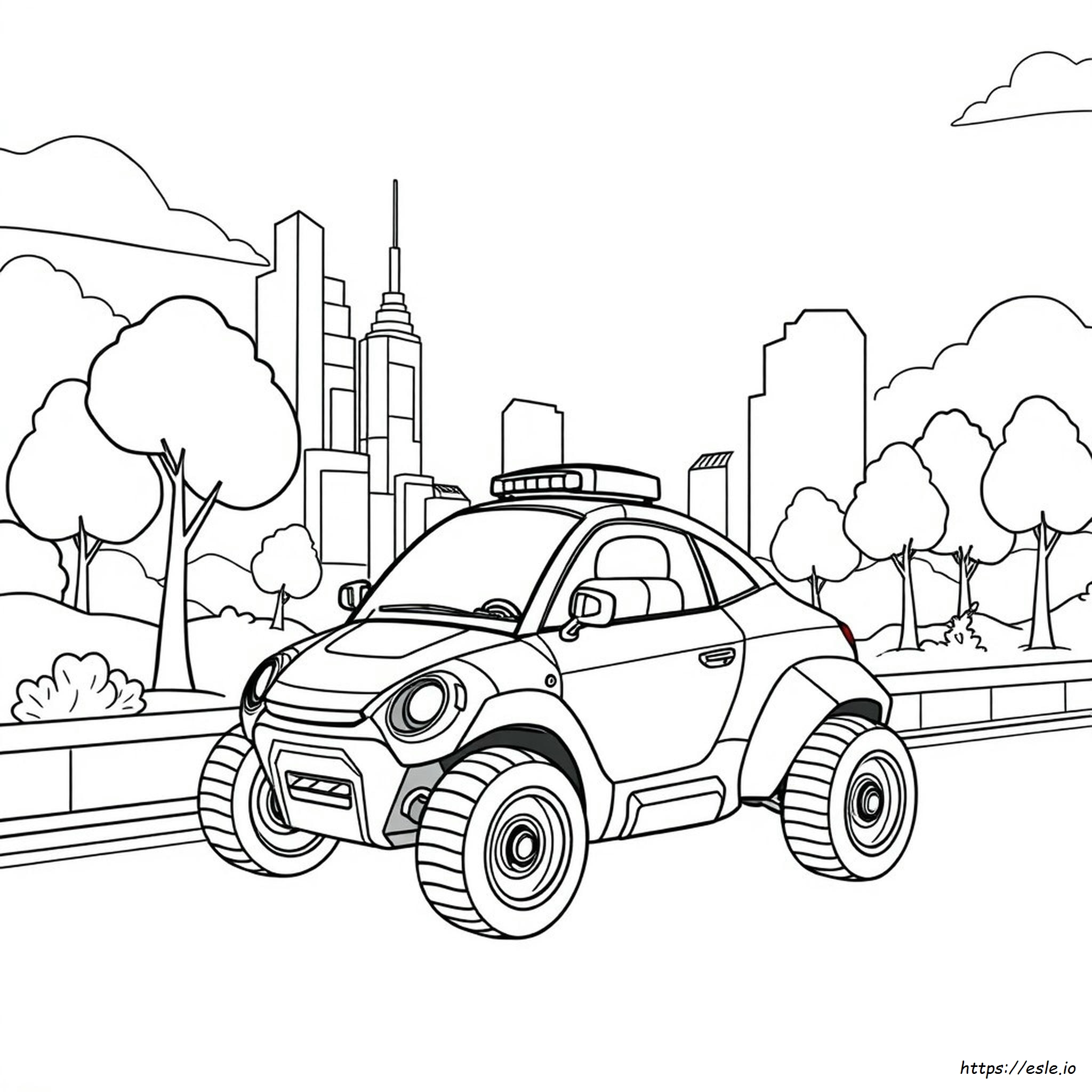 Robot Car Colouring Robocar Poli Drawing