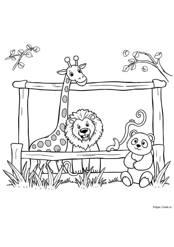 Coloriage Zoo À Imprimer Gratuit