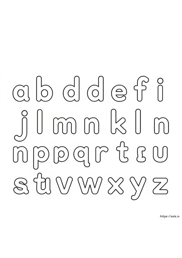 Printable Lower Case Lowercase Alphabet Coloring Pages