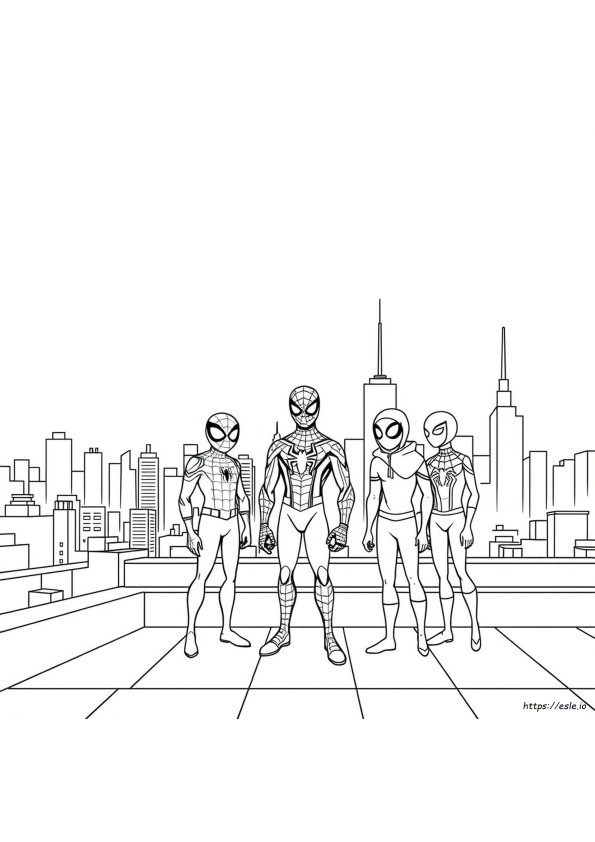 Spidey Freunde Ausmalbild
