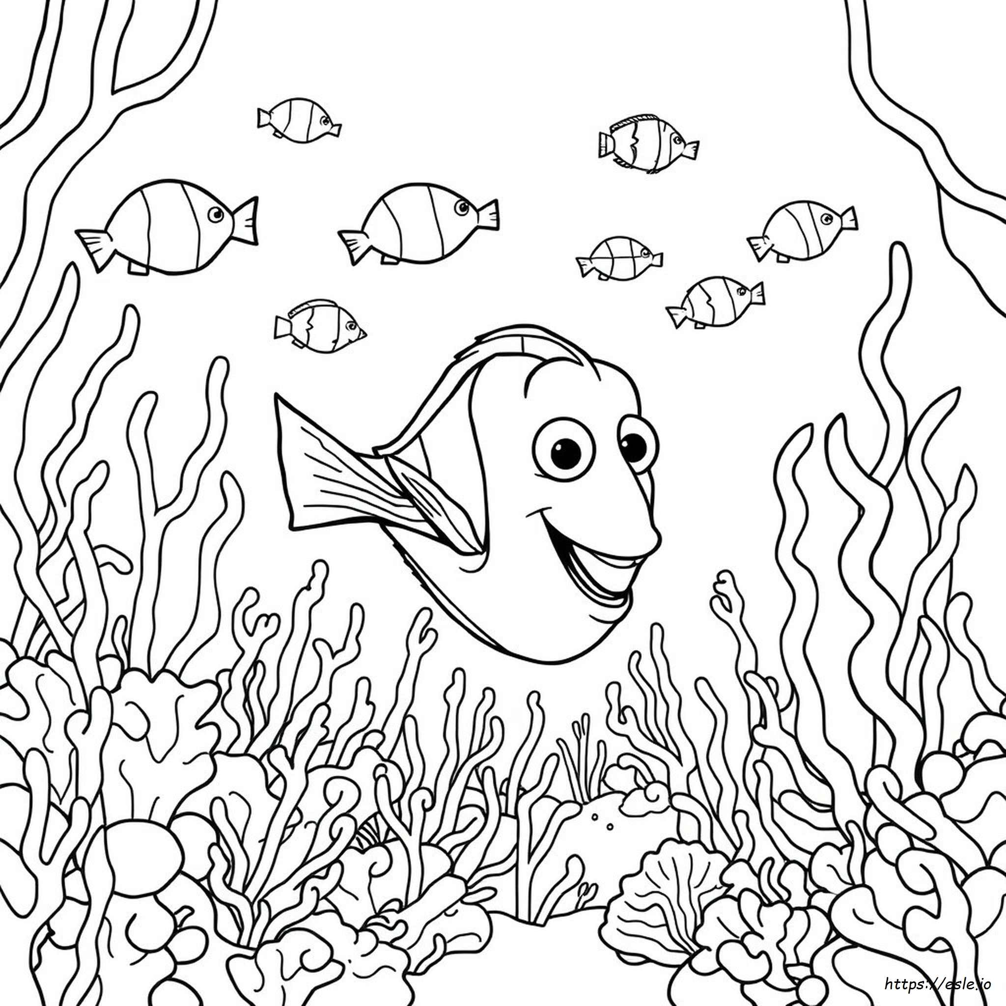 Mudah Dory Mewarnai Halaman