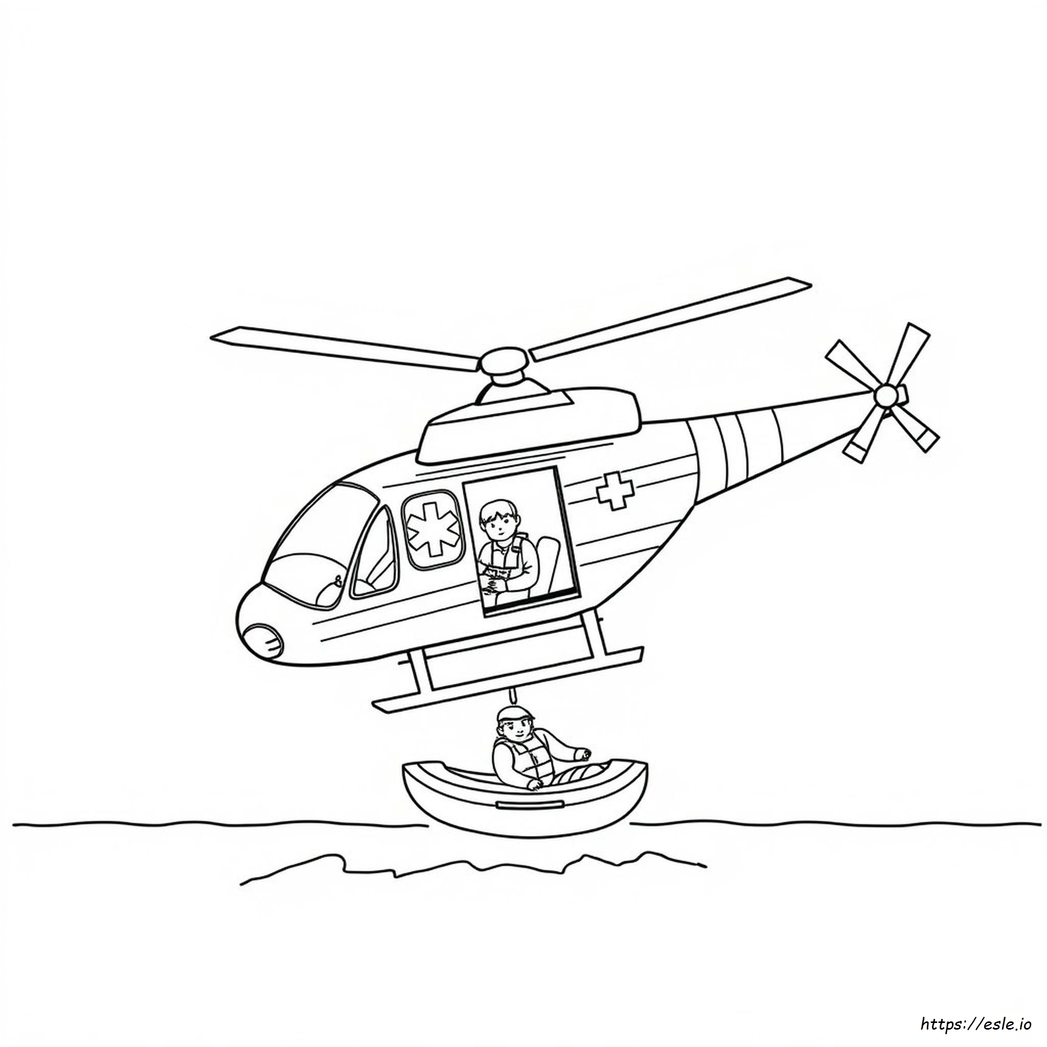 Rescue Helicopter Coloring Pages