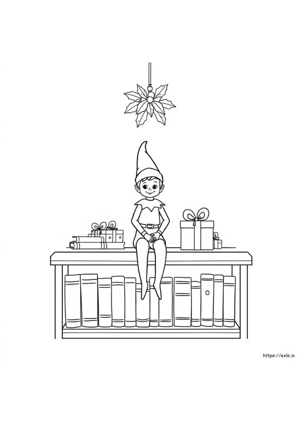 Elf On The Shelf Kleurplaat