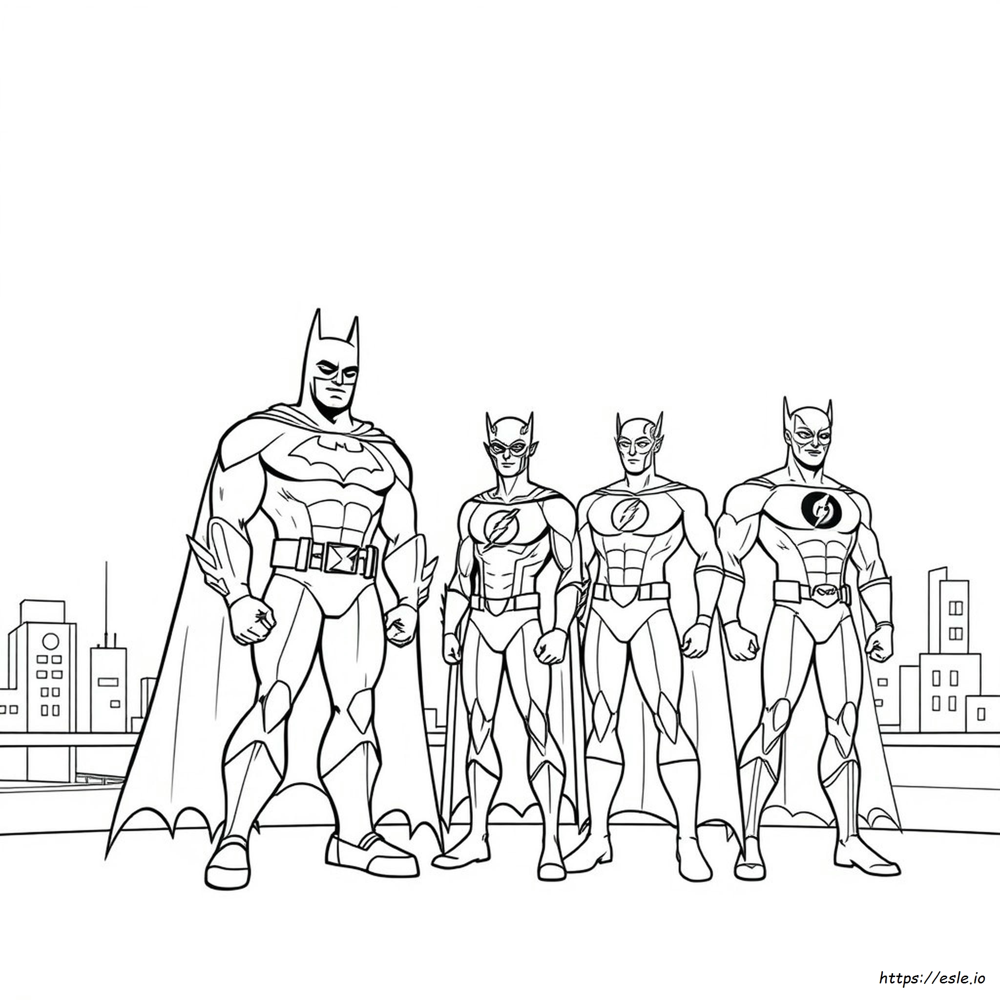 Batman And Flash Coloring Pages