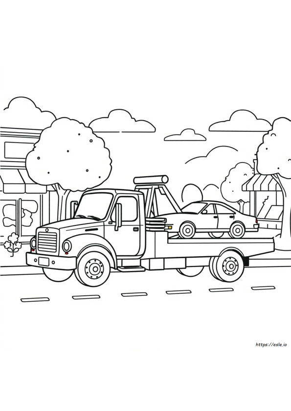 Tow Truck Printable Coloring Pages