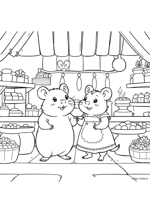 Páginas Para Colorear De Hámster Y Gretel