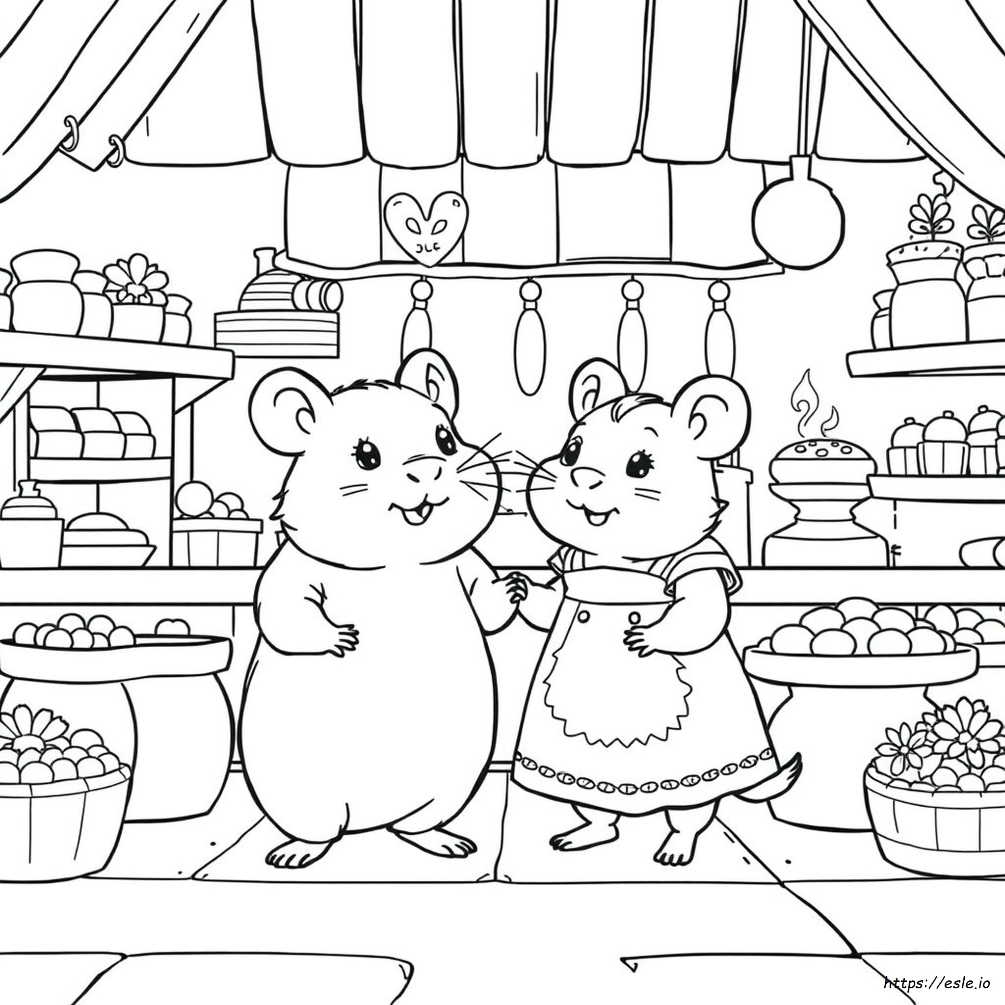 Hamster Dan Gretel Gambar Mewarnai