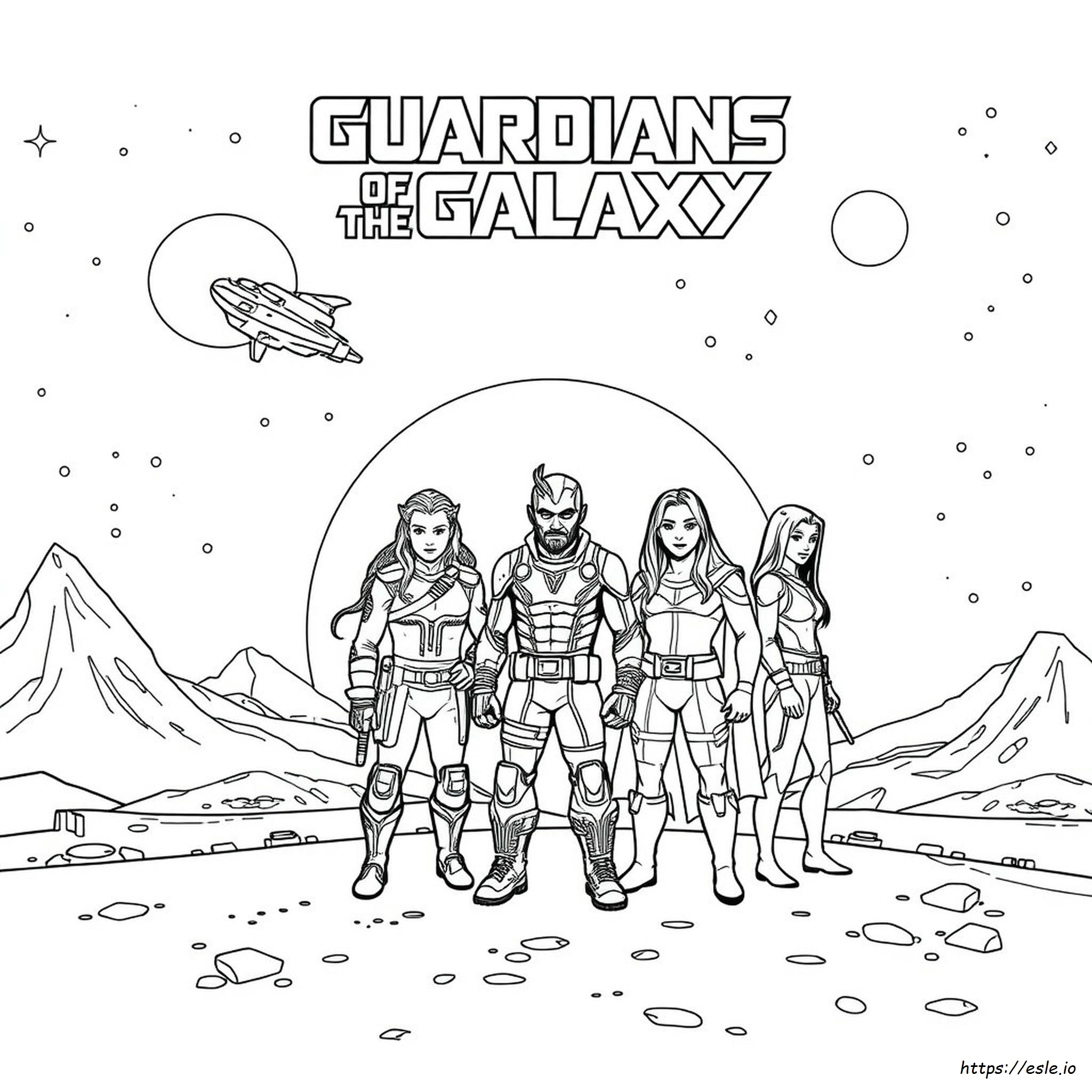 Guardians Of The Galaxy Colouring