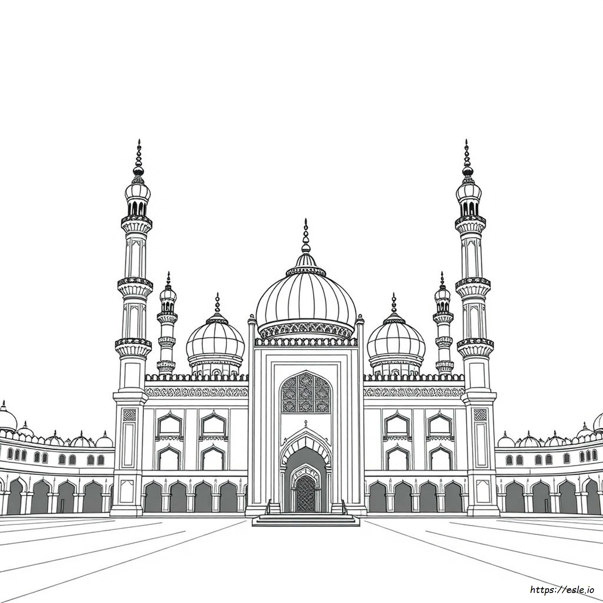 Colouring Jama Masjid Drawing