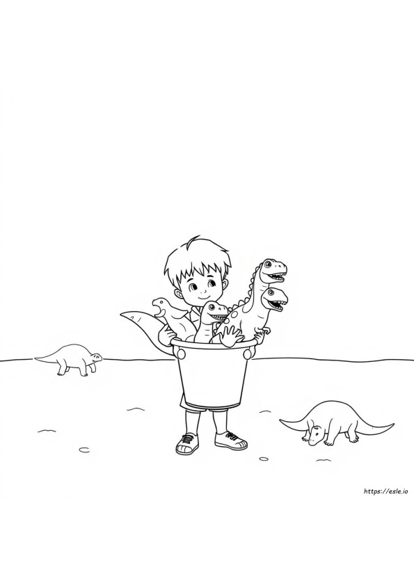 Harry And His Bucketful Of Dinosaurs Coloring Pages
