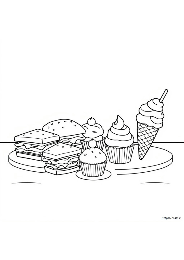 Coloring Pages Of Food Items