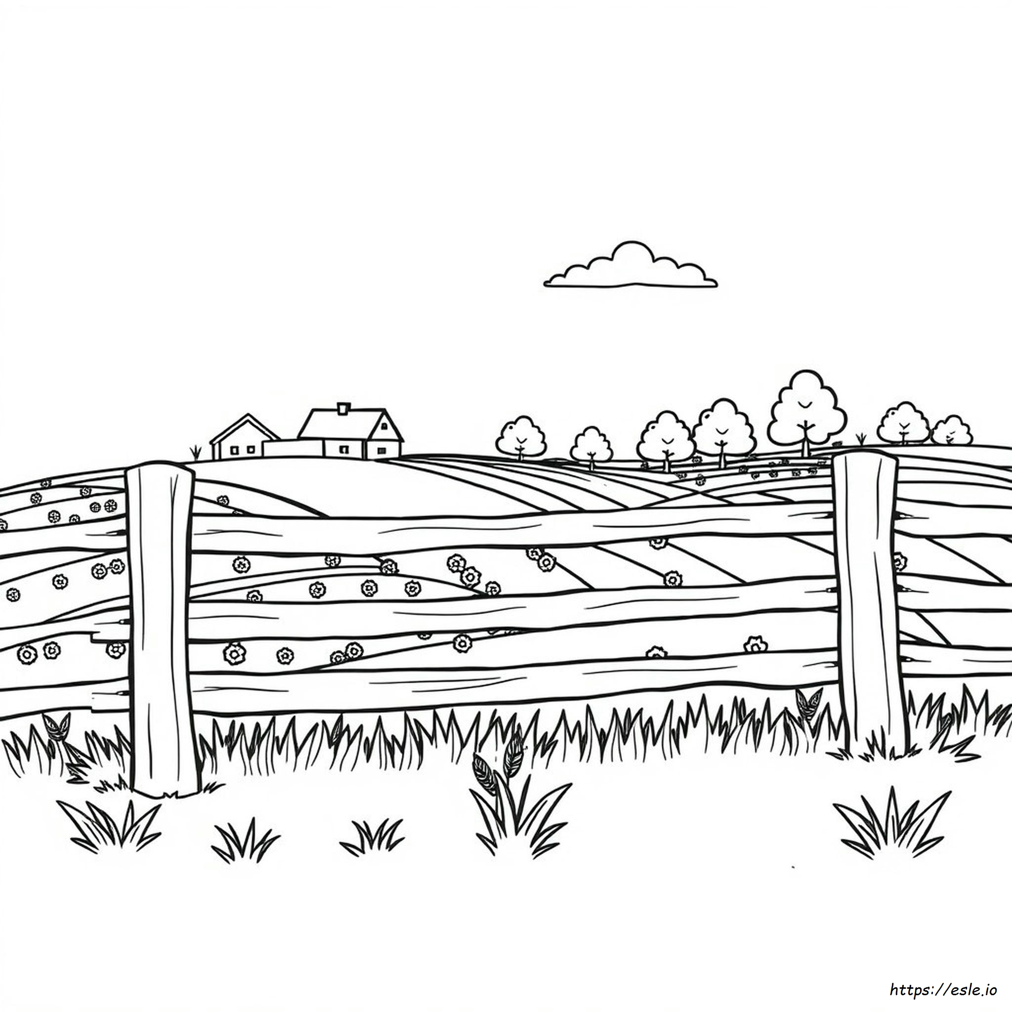 Farm Fence Coloring Pages