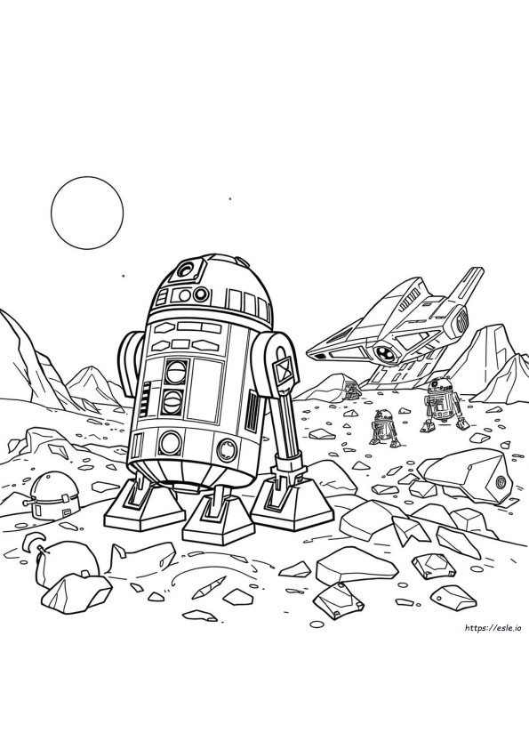 Star Wars Coloring Pages R2d2