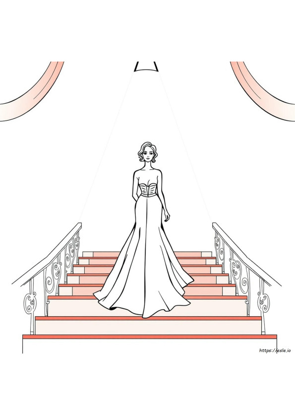 Prom Dress Coloring Pages