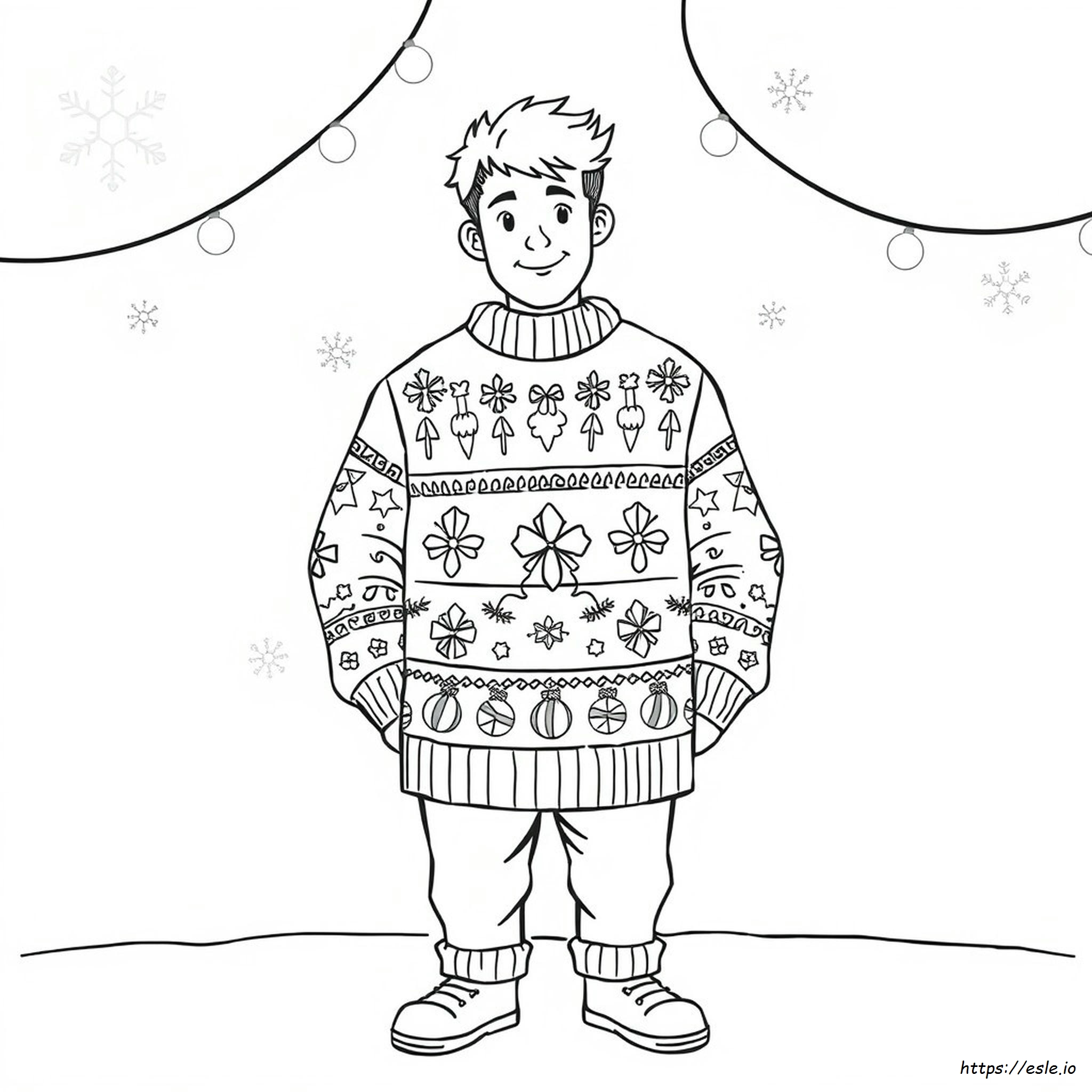 Maglione Brutto Di Natale Da Colorare