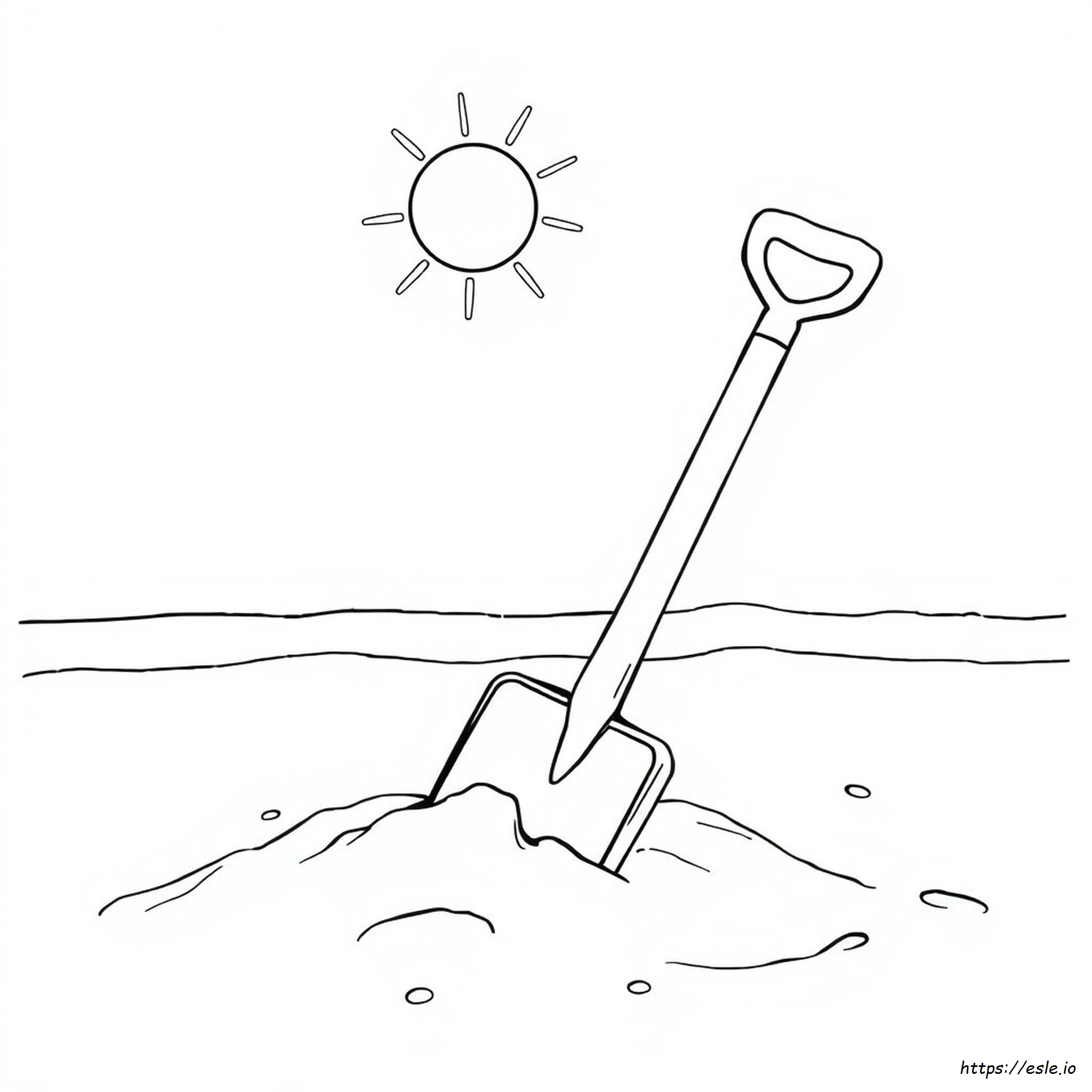 Beach Shovel Coloring Page