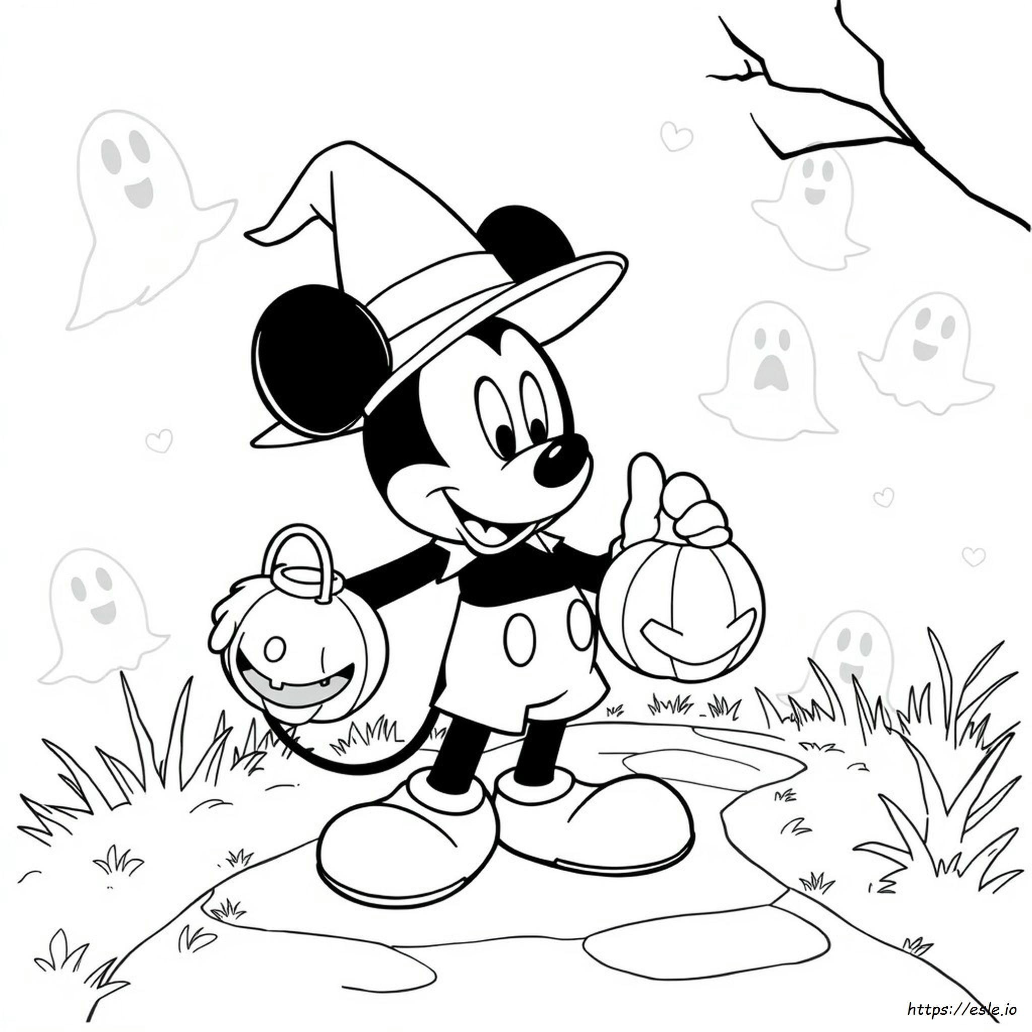 Mickey Halloween Coloring Pages