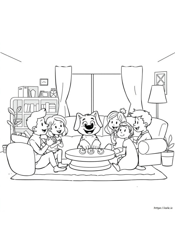 Bluey Bingo Coloring Page