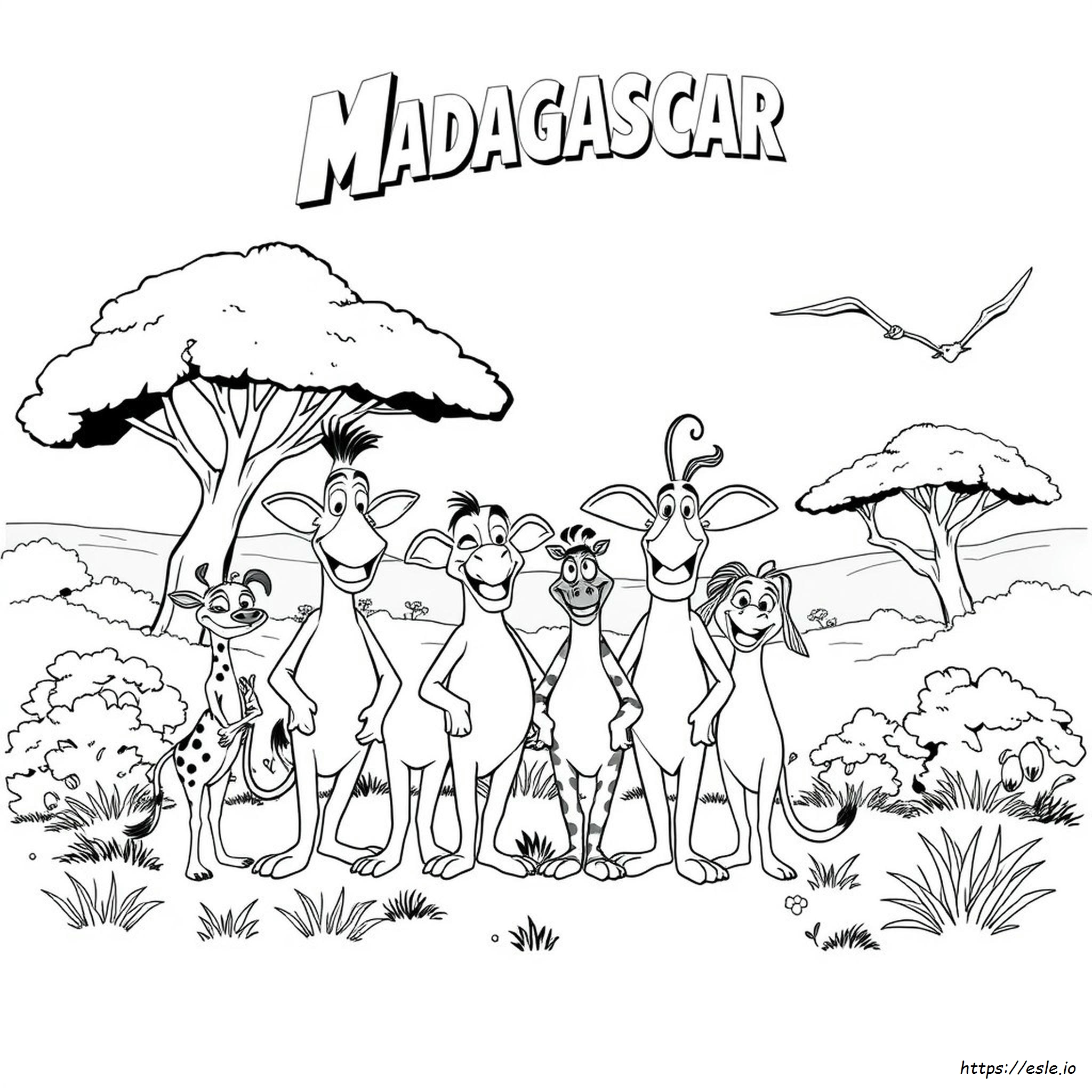 Personajes De Madagascar Para Colorear