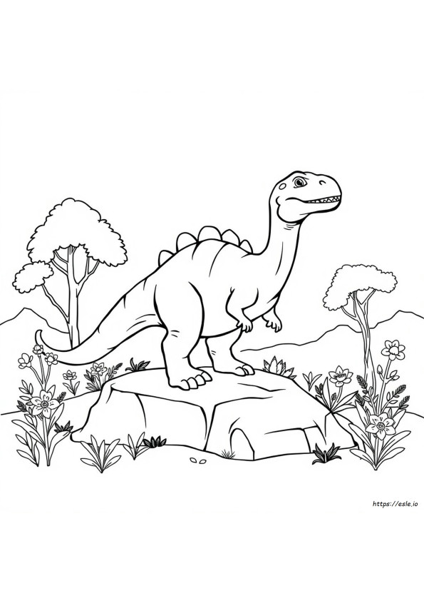 Tulostettava Dinosaurus Värityskirja