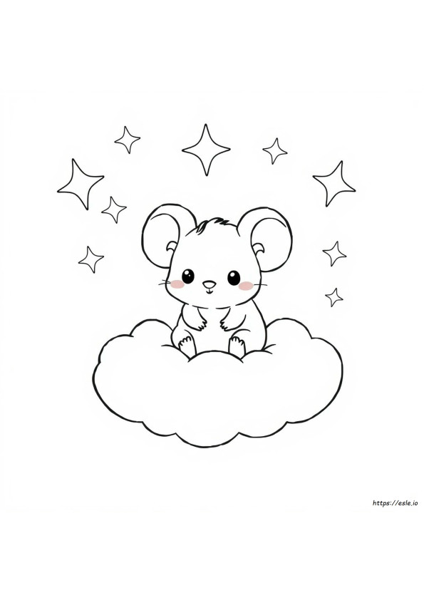 Kawaii Mouse Coloring Pages