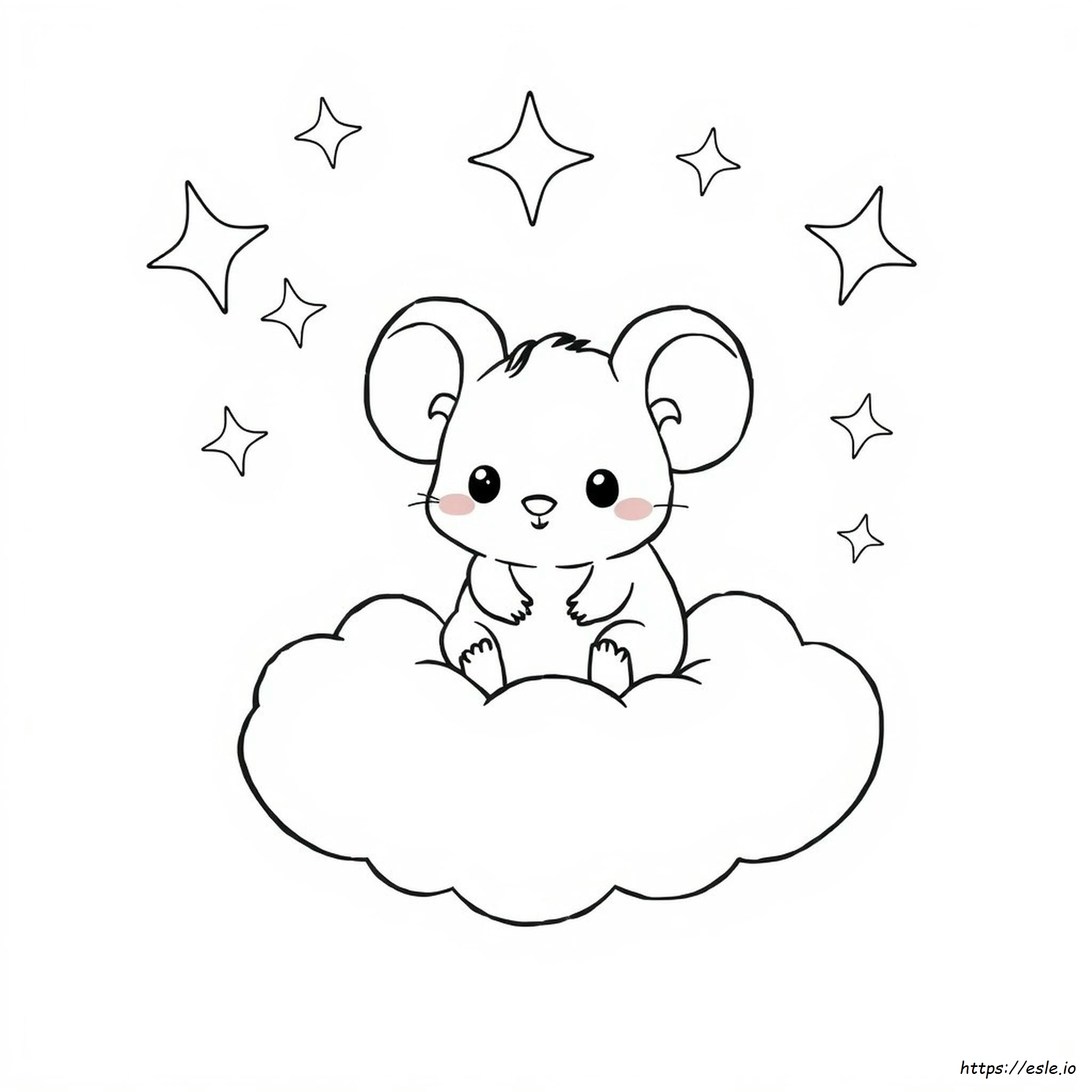 Kawaii Mouse Coloring Pages