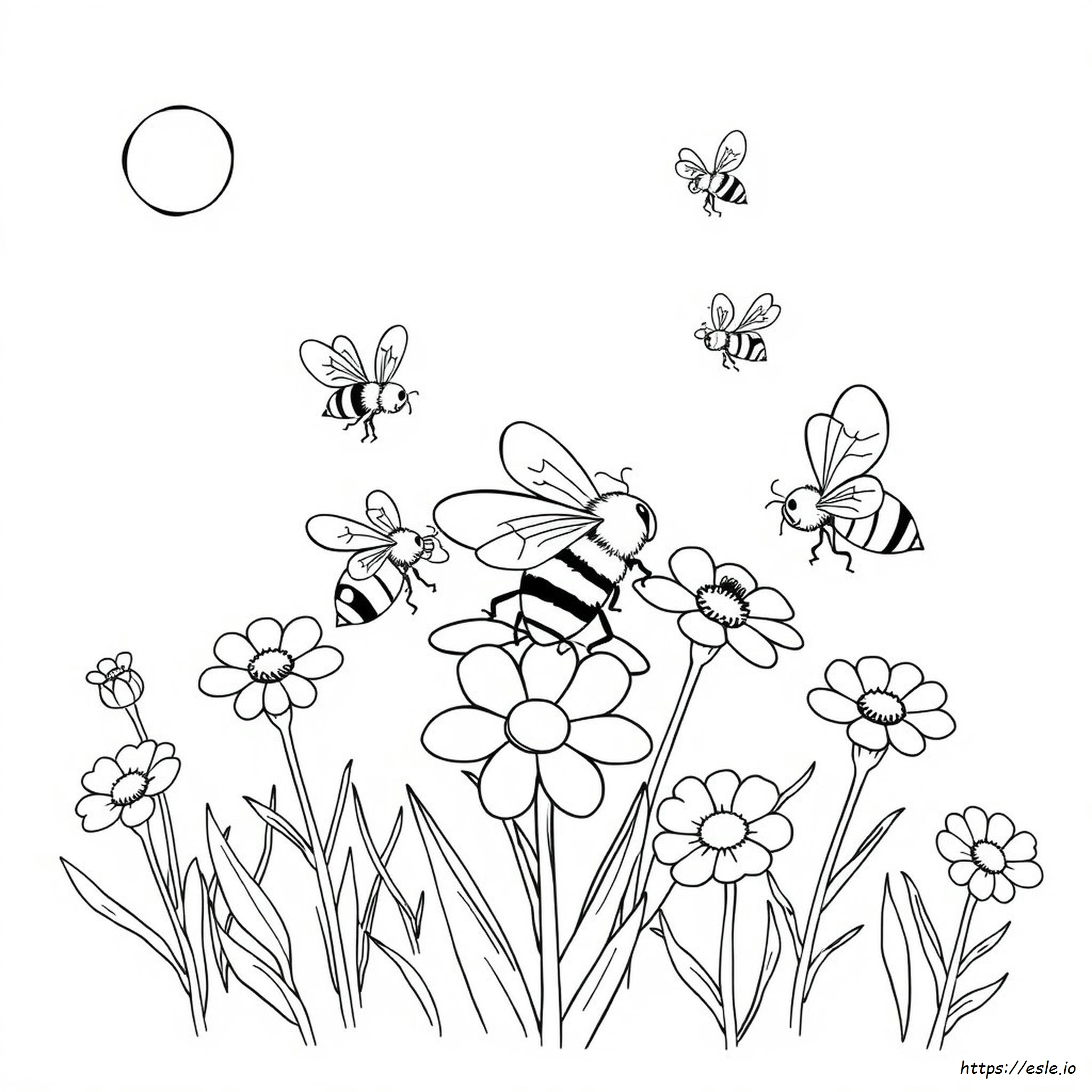 Coloring Sheets Of Bees