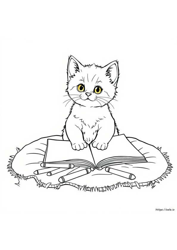 Kedi Yavrusu Boyama Sayfaları