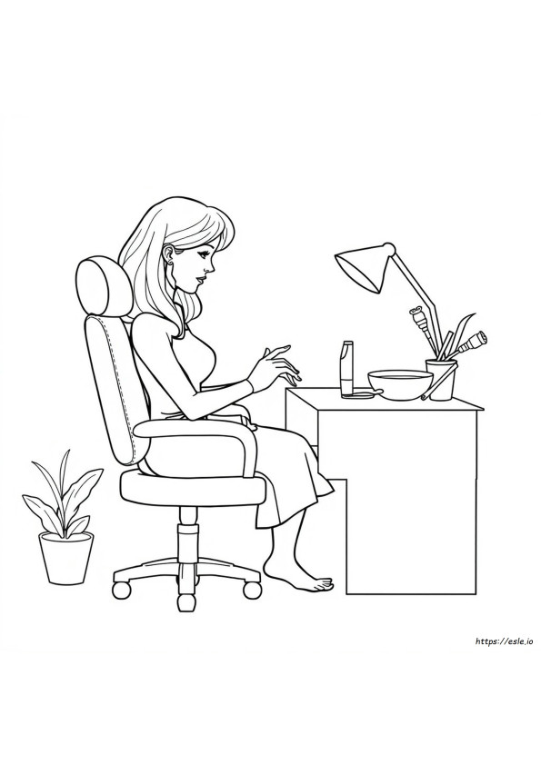 Manicure Coloring Pages