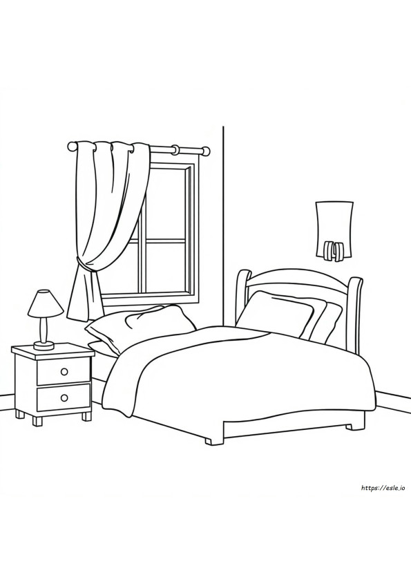 Schlafzimmer Ausmalbild