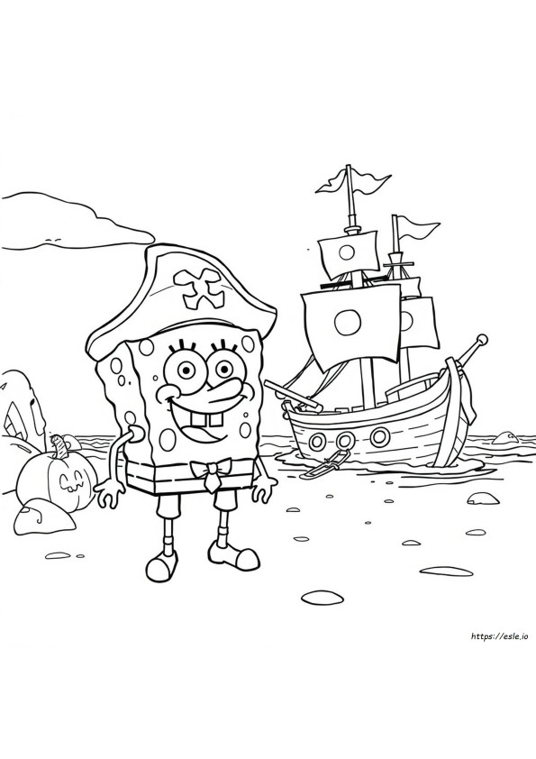 Bob Esponja De Halloween Para Colorir Grátis Para Imprimir