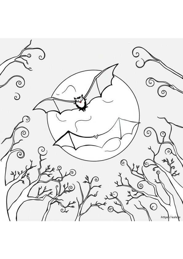 Bat Coloring Picture