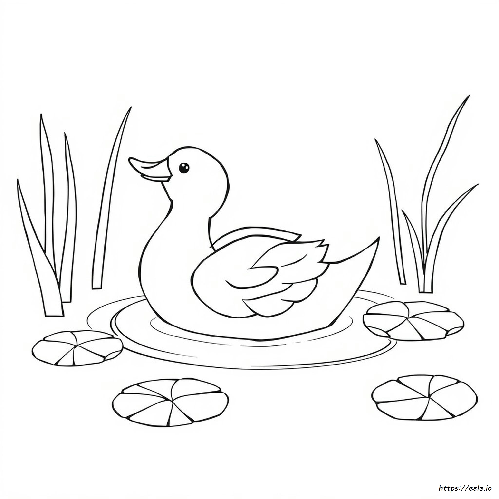 Paper Duck Coloring Page