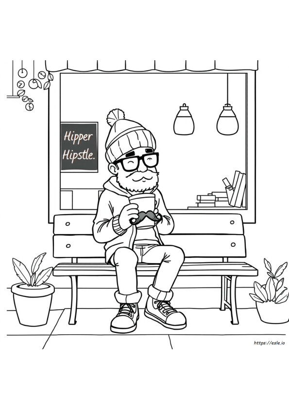 Hipster Ästhetik Ausmalbilder