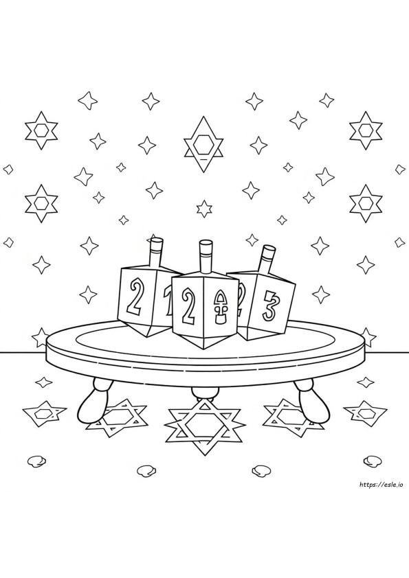 Blank Dreidel Coloring Page
