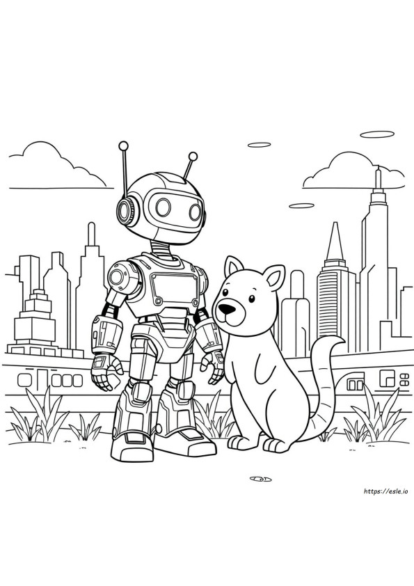 Robot Hayvan Boyama Sayfaları