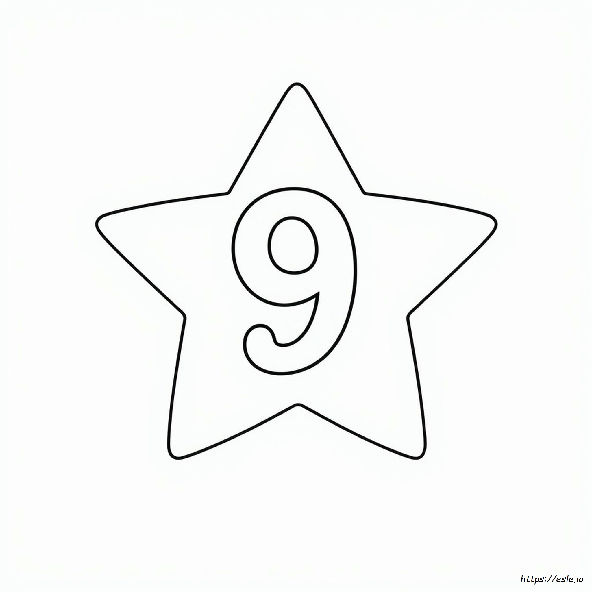 Coloring Number 9 Worksheets