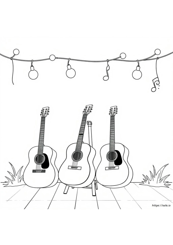 Guitar Coloring Pages For Adults
