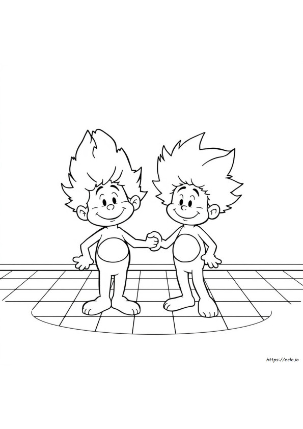 Thing 1 And Thing 2 Coloring