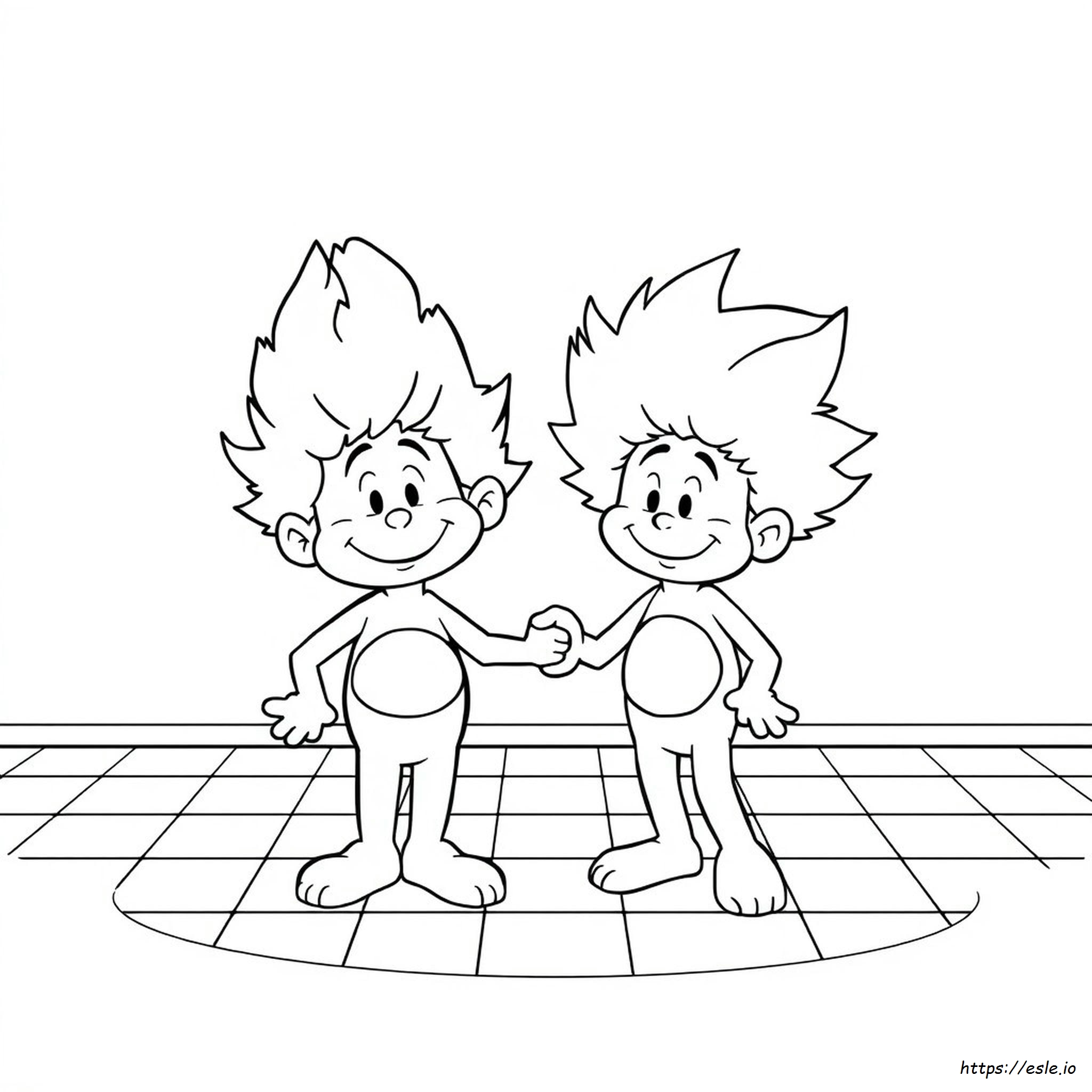Thing 1 And Thing 2 Coloring