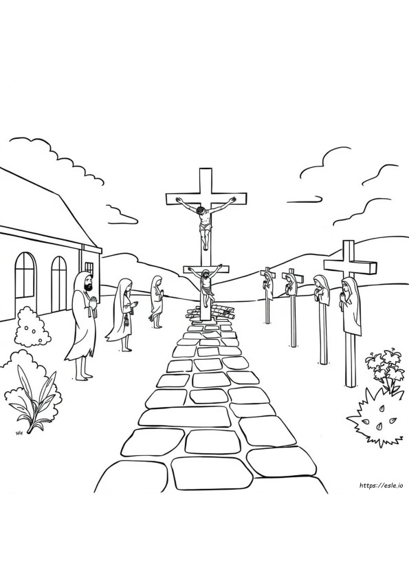 Stations Of The Cross Coloring Pages