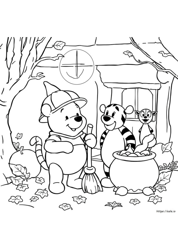 Disney Halloween Winnie The Pooh Halloween Coloring Pages