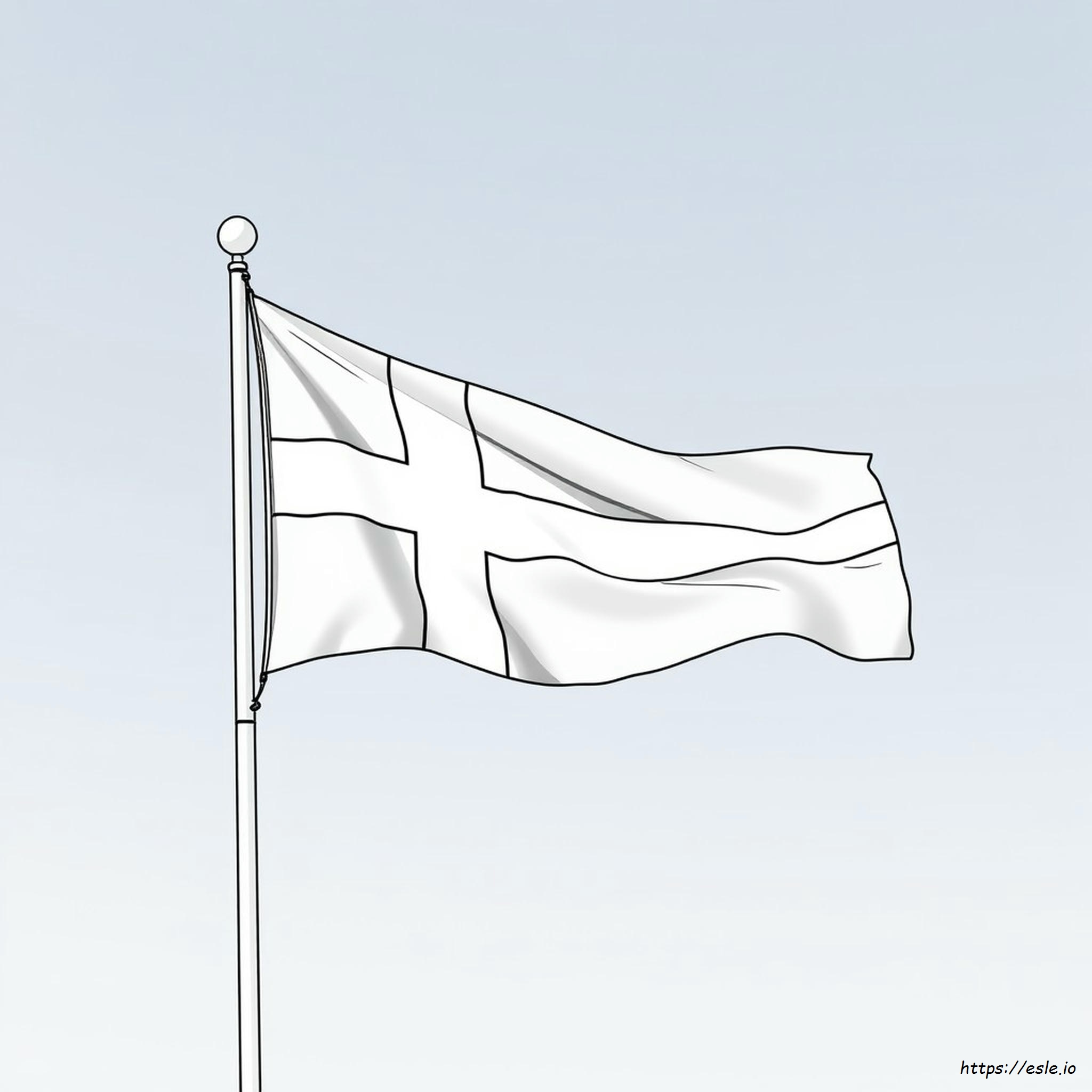 Sweden Flag Coloring Page