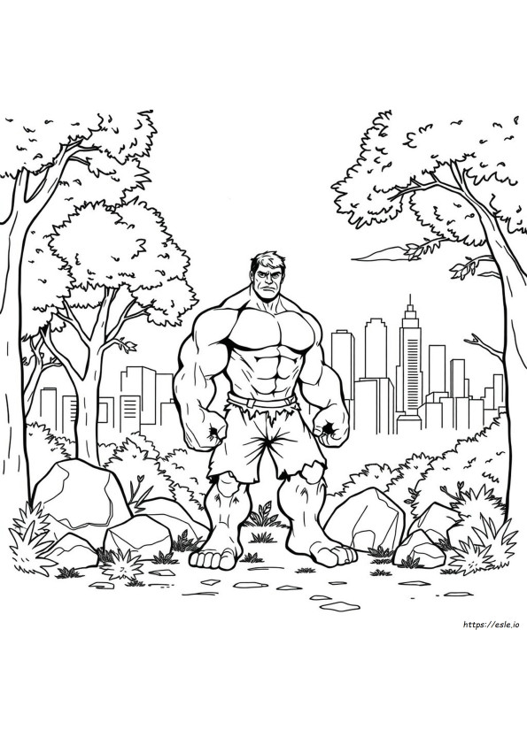 Hulk Mewarnai Gambar
