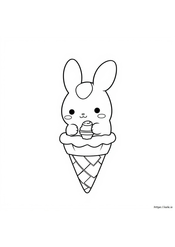 Cinnamoroll Ice Cream Coloring Pages