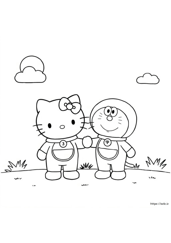 Hello Kitty And Daniel Coloring Pages